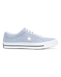 hellblaue Wildleder niedrige Sneakers von Converse