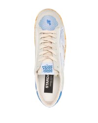 hellblaue Wildleder niedrige Sneakers von Golden Goose