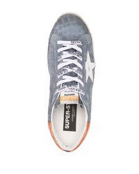 hellblaue Wildleder niedrige Sneakers von Golden Goose