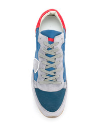 hellblaue Wildleder niedrige Sneakers von Philippe Model