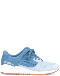 hellblaue Wildleder Turnschuhe von Asics