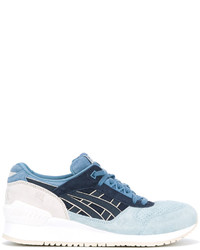 hellblaue Wildleder Turnschuhe von Asics