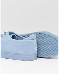 hellblaue Wildleder Turnschuhe von Asos