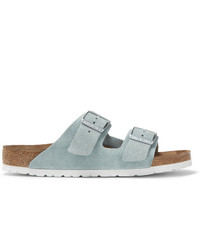 hellblaue Wildledersandalen von Birkenstock