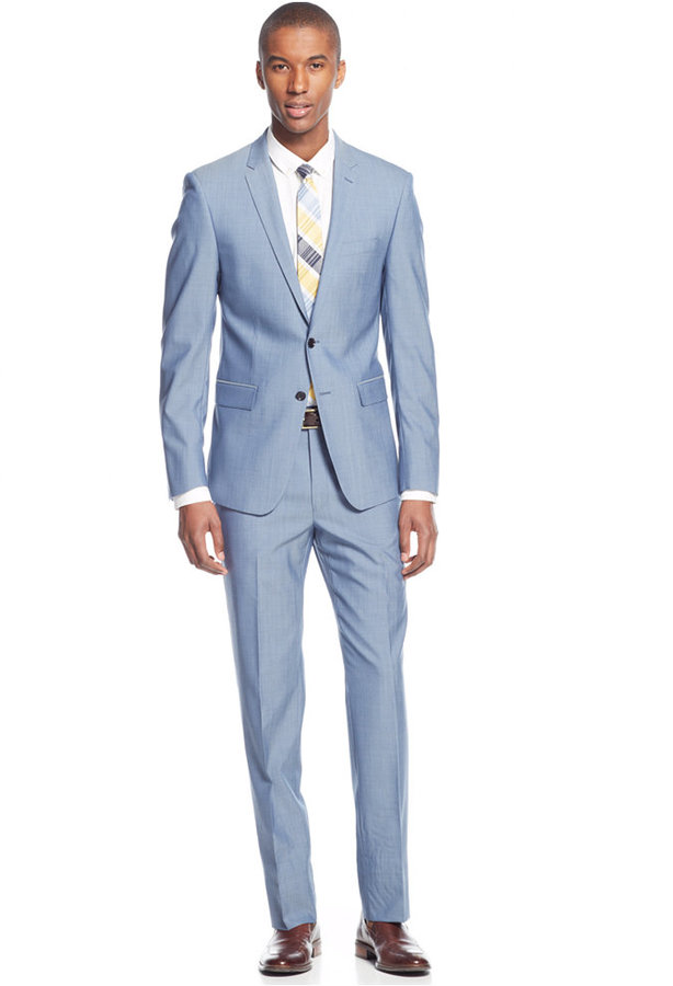 blue chambray extra slim fit suit original 169612