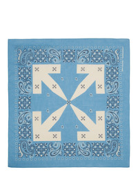 hellblauer Bandana mit Paisley-Muster