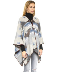 hellblauer bedruckter Poncho