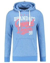hellblauer bedruckter Pullover mit einem Kapuze von Esprit