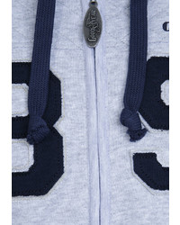 hellblauer bedruckter Pullover mit einem Kapuze von Goodyear Sweatjacke »GENESEO«