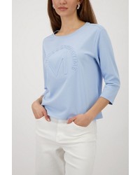hellblauer bedruckter Pullover von MONARI