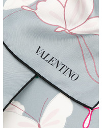 hellblauer bedruckter Schal von Valentino