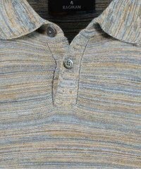 hellblauer gesteppter Pullover mit einem Rundhalsausschnitt von RAGMAN