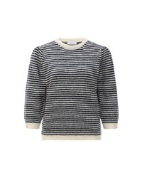 hellblauer horizontal gestreifter Pullover von RICHROYAL