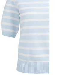 hellblauer horizontal gestreifter Pullover von YAYA