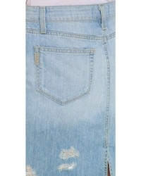 hellblauer Jeans Minirock von Paige