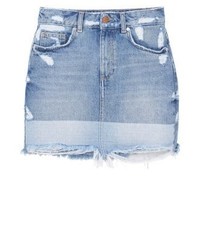 hellblauer Jeans Minirock von Mango