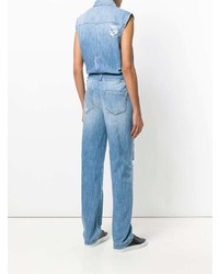 hellblauer Jumpsuit aus Jeans von Dondup
