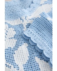hellblauer Kurzarmpullover aus Häkel von NEXT