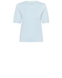hellblauer Kurzarmpullover von Kaffe