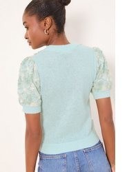 hellblauer Kurzarmpullover von Lipsy