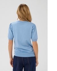 hellblauer Kurzarmpullover von Saint Tropez