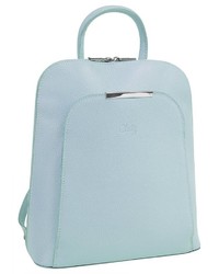 hellblauer Leder Rucksack von CLUTY