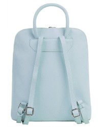 hellblauer Leder Rucksack von CLUTY