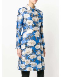 hellblauer Mantel mit Blumenmuster von Dolce & Gabbana