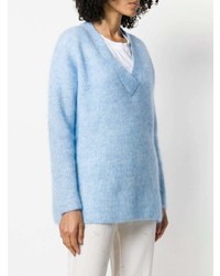 hellblauer Oversize Pullover von Ganni
