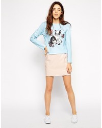 hellblauer Paillettenpullover von Asos