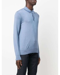 hellblauer Polo Pullover von Zegna