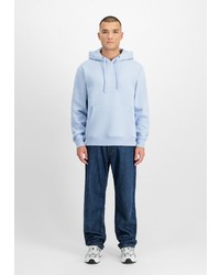hellblauer Pullover mit einem Kapuze von Alpha Industries