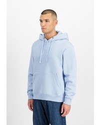 hellblauer Pullover mit einem Kapuze von Alpha Industries