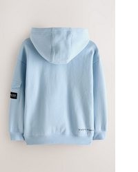 hellblauer Pullover mit einem Kapuze von Baker by Ted Baker