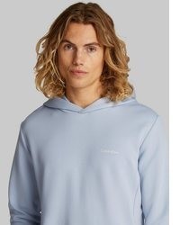 hellblauer Pullover mit einem Kapuze von Calvin Klein