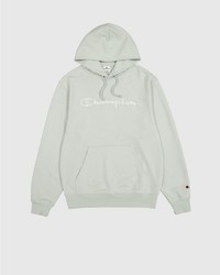 hellblauer Pullover mit einem Kapuze von Champion