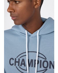 hellblauer Pullover mit einem Kapuze von Champion
