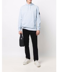 hellblauer Pullover mit einem Kapuze von Calvin Klein Jeans