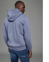 hellblauer Pullover mit einem Kapuze von DELMAO