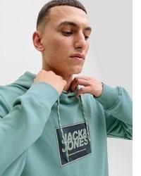 hellblauer Pullover mit einem Kapuze von Jack & Jones