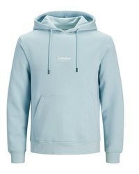hellblauer Pullover mit einem Kapuze von Jack & Jones PlusSize