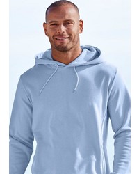 hellblauer Pullover mit einem Kapuze von John Devin