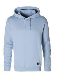 hellblauer Pullover mit einem Kapuze von John Devin