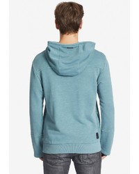 hellblauer Pullover mit einem Kapuze von khujo