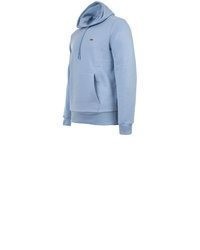 hellblauer Pullover mit einem Kapuze von Lacoste