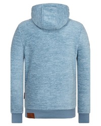 hellblauer Pullover mit einem Kapuze von Naketano