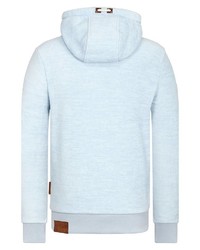 hellblauer Pullover mit einem Kapuze von Naketano