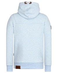 hellblauer Pullover mit einem Kapuze von Naketano