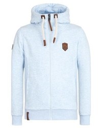 hellblauer Pullover mit einem Kapuze von Naketano