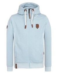hellblauer Pullover mit einem Kapuze von Naketano